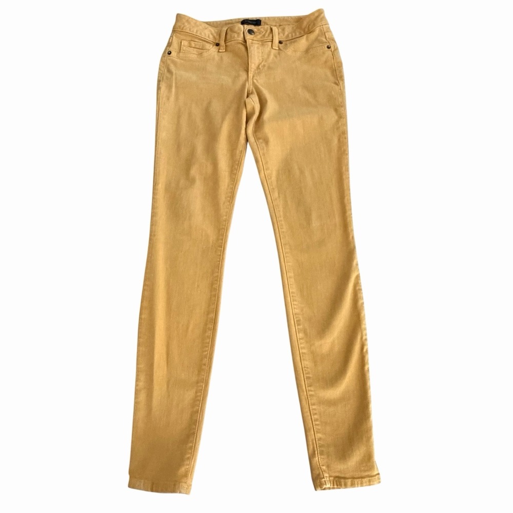BEBE Mustard Yellow Jeans Denim Jeggings Women's Sz 28 Stretch Dopamine Low Rise